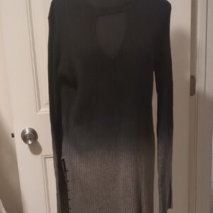 Rock & Republic Black to Gray Ombre Long Sleeve Dress